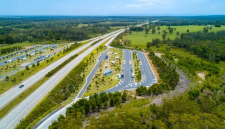 Bridge and highway construction on the Frederickton to Eungai Pacific Highway upgrade, NSW